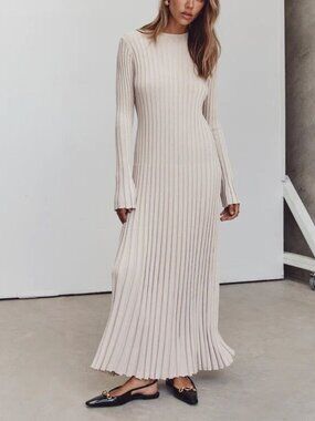 DISSH - Ada Stone Long Sleeve Midi Dress